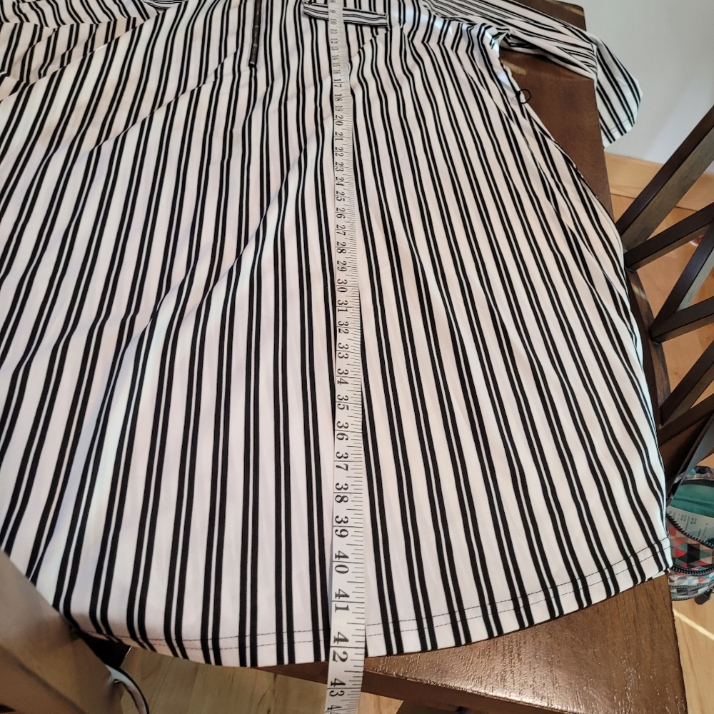 Mlle Gabriel NWT size 3X black and white strip women's dress - Picture 12 of 14